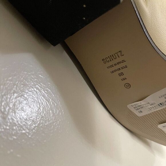 NEW Schutz Guily Up Over the Knee Boot Color EGGSHELL Square toe Size 6 - Picture 9 of 13